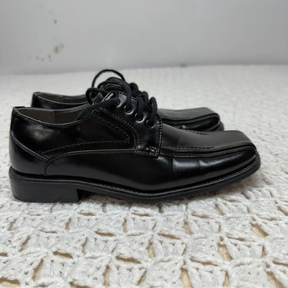 Stacy Adams Dress Shoes Boys Size 1 M Black Slip On Dressy Formal  Dress